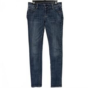 Stetson Womens 8 Long Pixie Stixs Skinny Jeans Blue Denim Measures 31X33